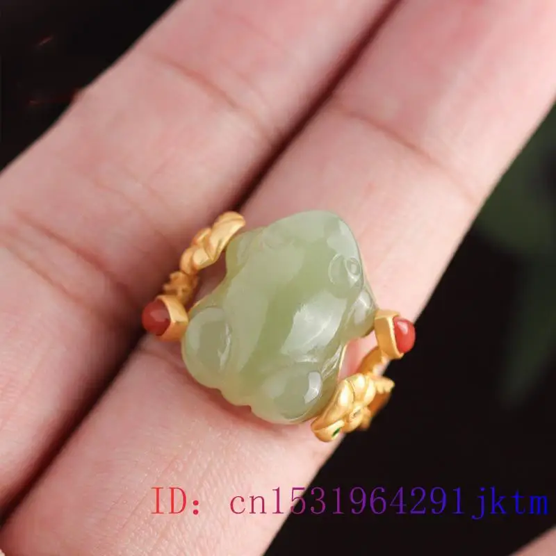 Grüne Jade Frosch Ringe Charms – Sterling Silver Ring Bewertung und Preis