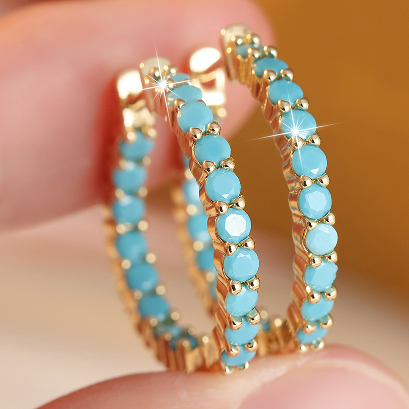 Ethnische Ohrringe mit imitier – Turquoise Stone Ring Bewertung und Preis