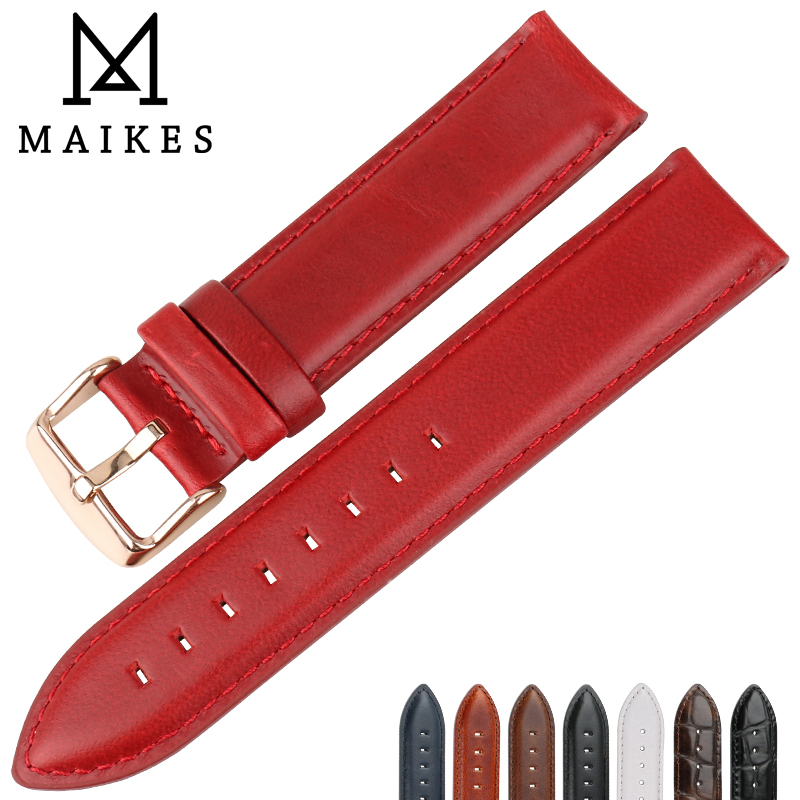 MAIKES Mode Leder Uhr Band Rot – Daniel Wellington Watches & Jewelry Online Store Bewertung und Preis