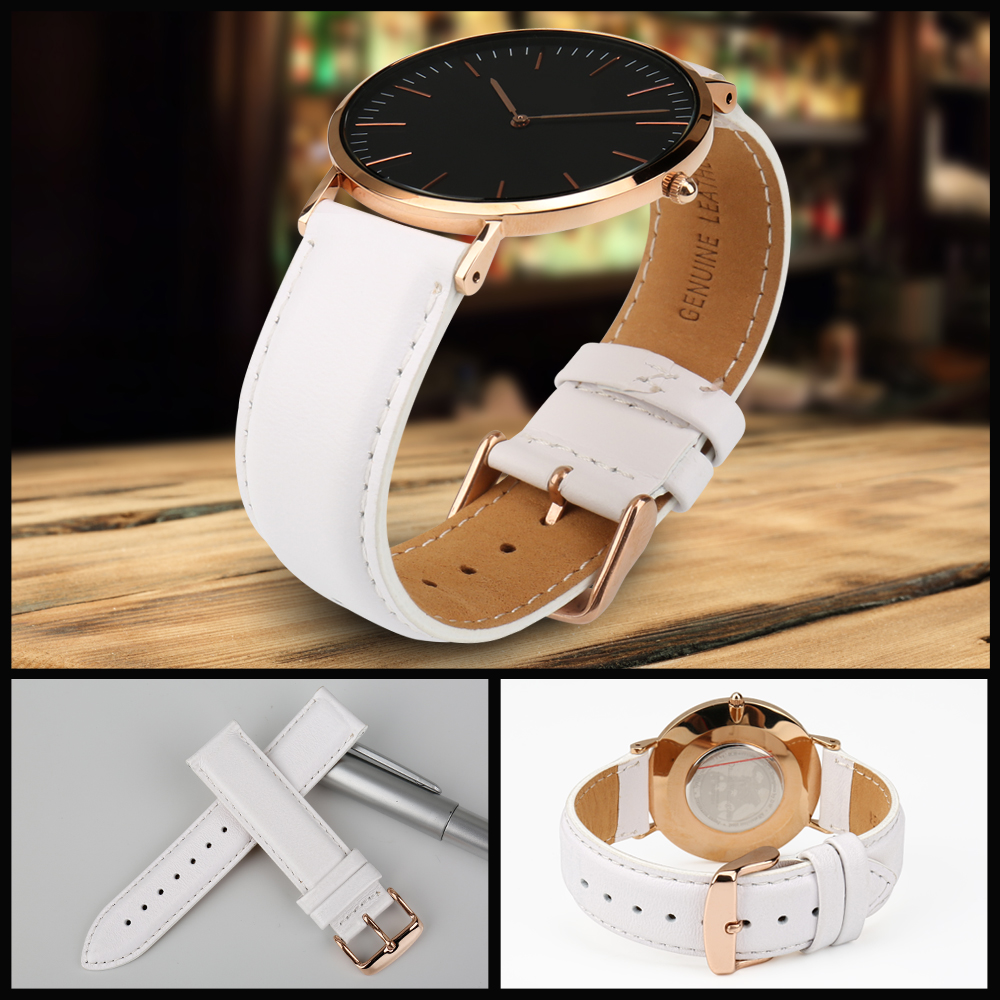 MAIKES Mode Leder Uhr Band Wei – Daniel Wellington Watches & Jewelry Online Store Bewertung und Preis