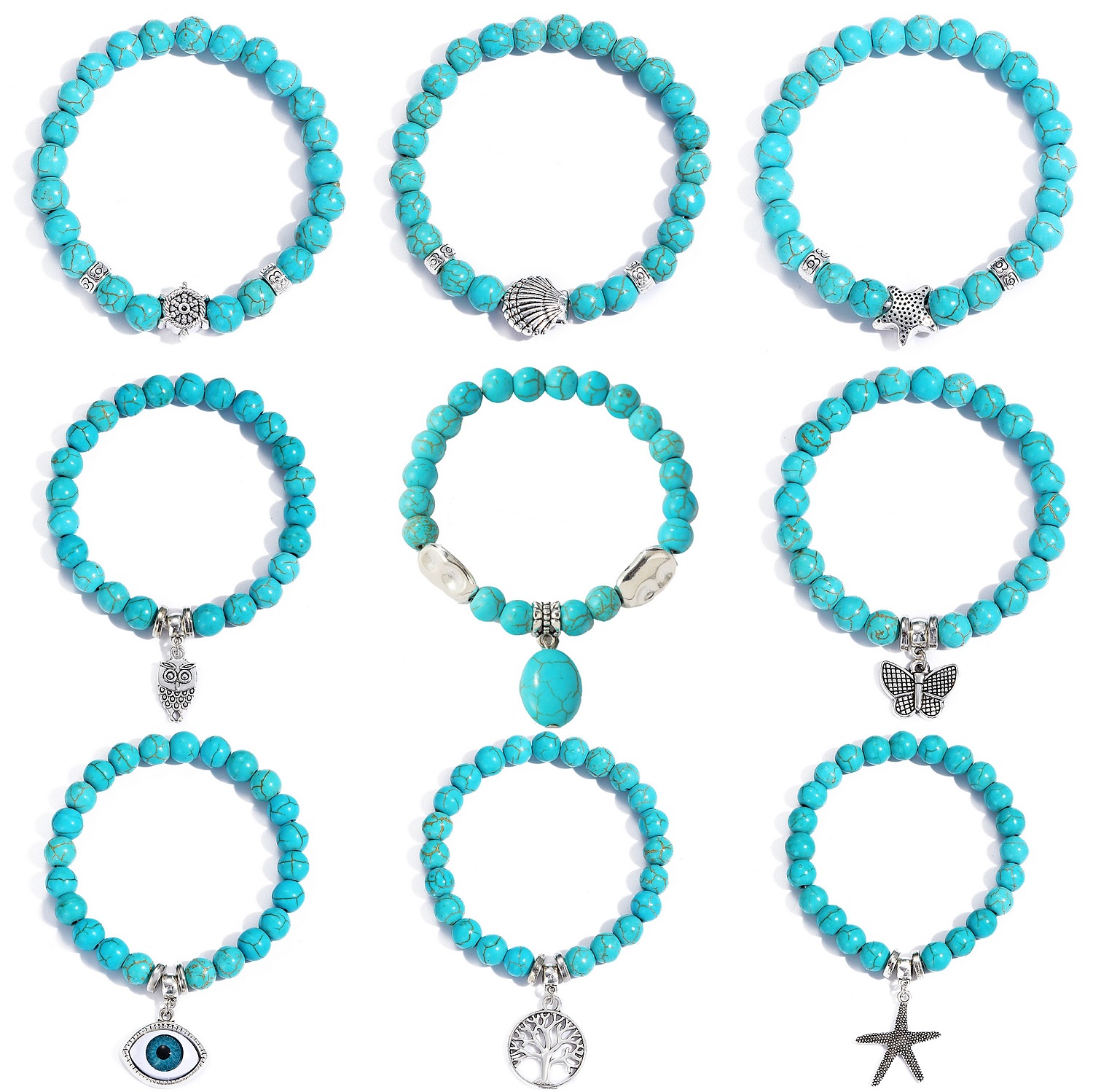 Verschiedene Formen blau türki – Turquoise Stone Ring Bewertung und Preis